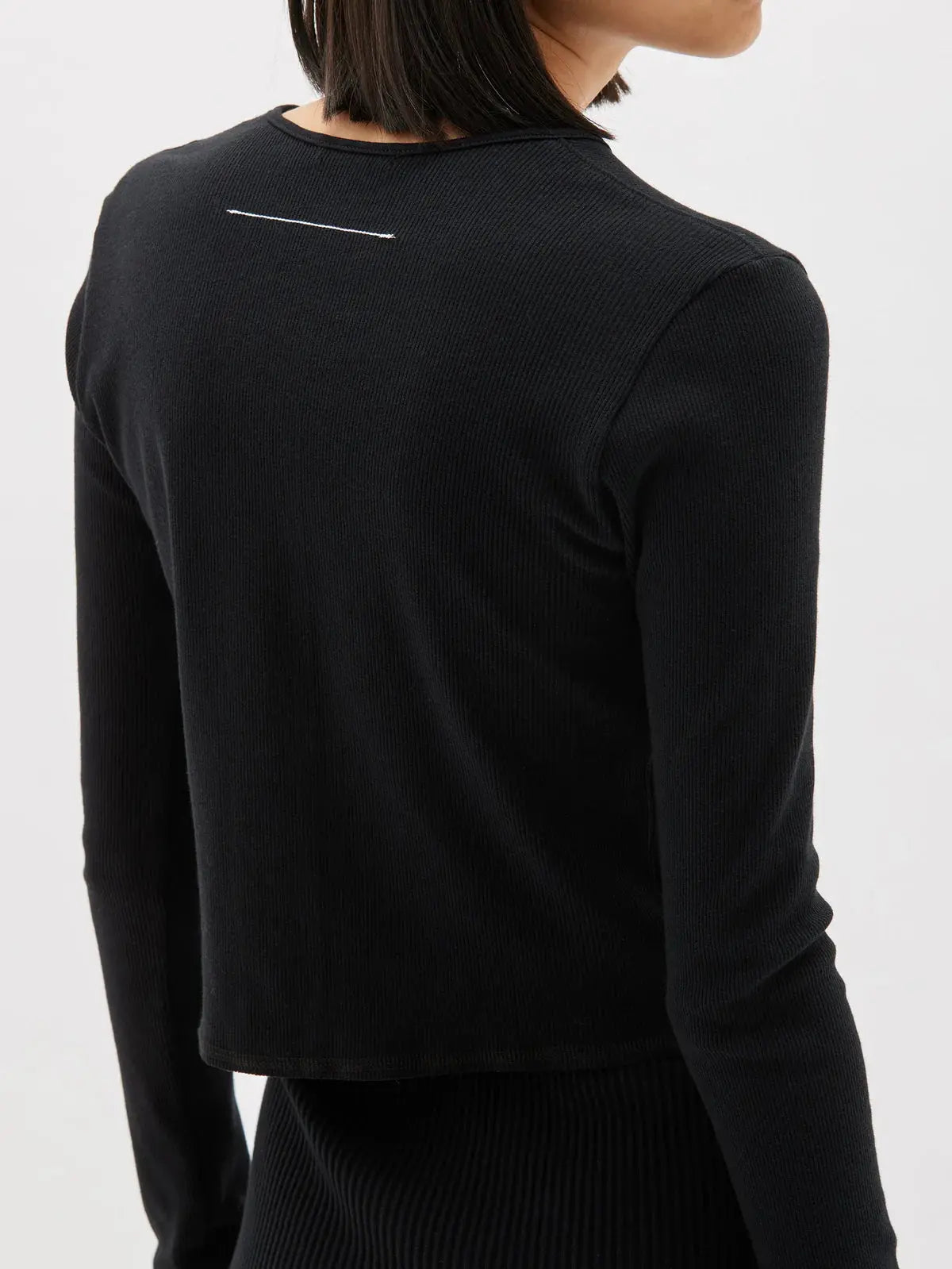 Slim Fit Cutout Detail Rib Top Bassike