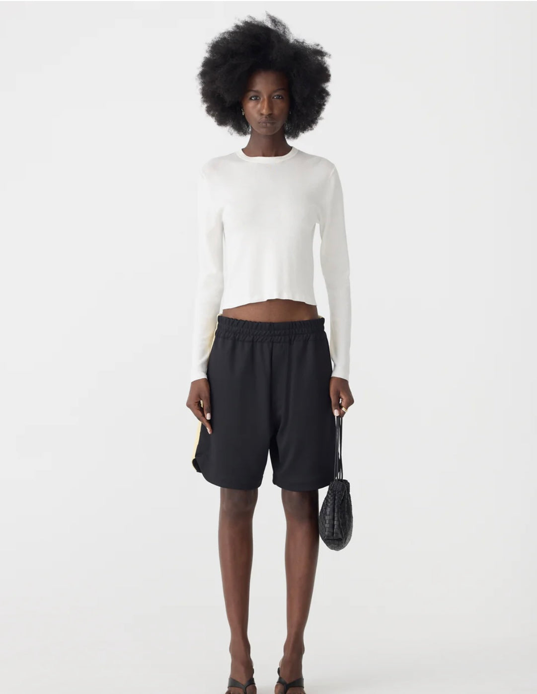 Pique Basketball Short in Black and Lemon BASSIKE