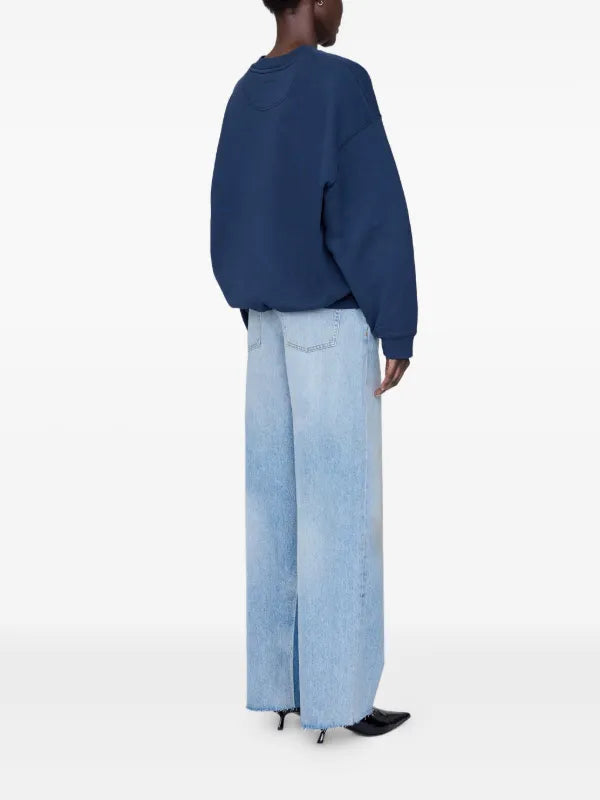 Jaci Sweatshirt Paris in Washed Navy Anine Bing