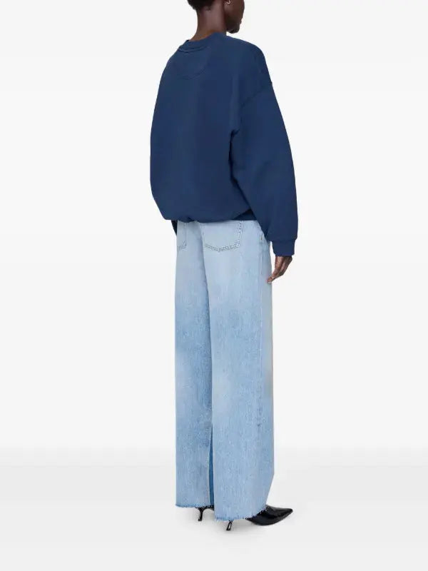 Jaci Sweatshirt Paris in Washed Navy Anine Bing