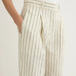 Mackenzie Trouser in Cream Pinstripe Posse