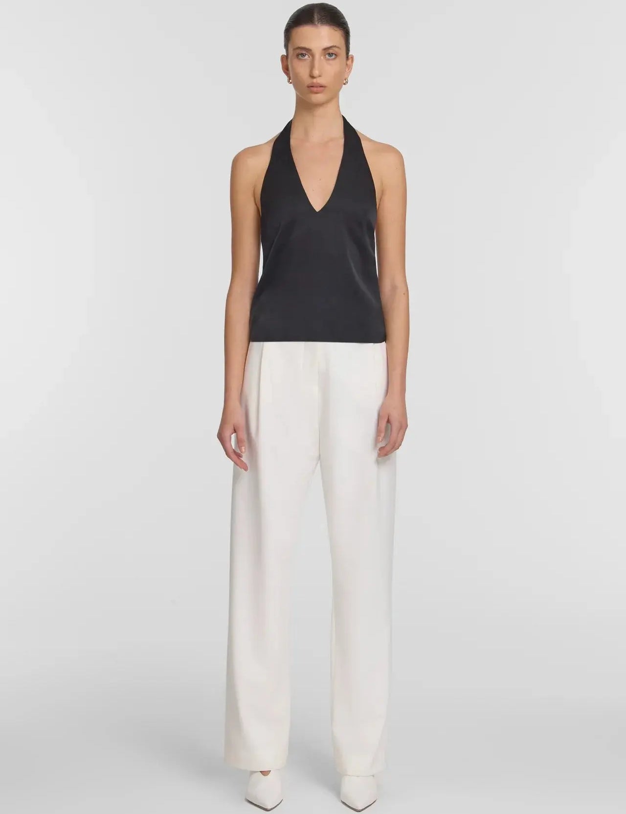 Evian Halter Top in Black Viktoria + Woods