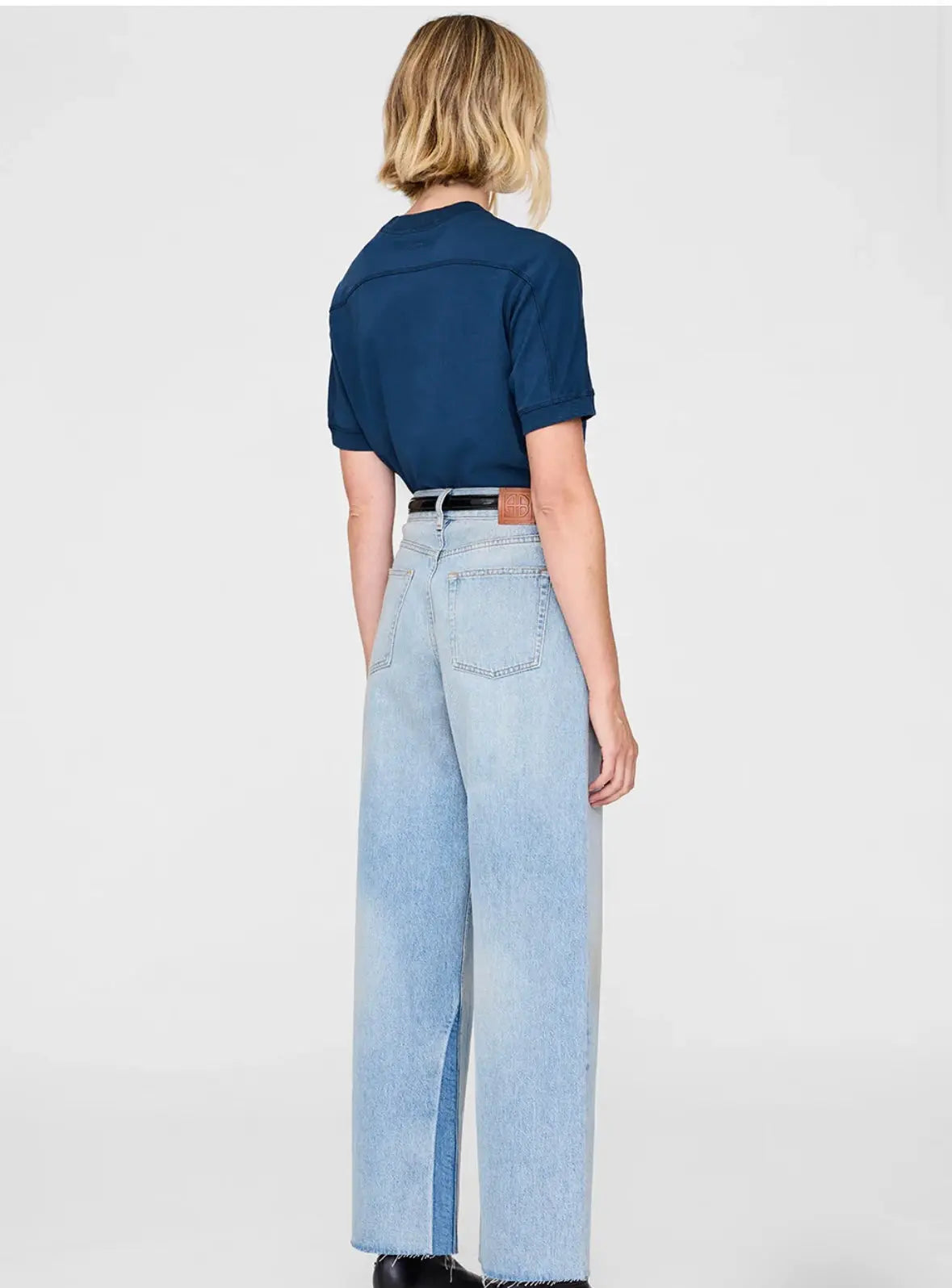 Jaylin Tee Paris in Washed Navy Anine Bing