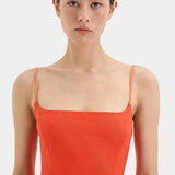 Panettone Mini Dress in Tangerine Sir.