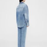 Dante Denim Shirt in Bleached Blue Anine Bing