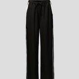 Rocky Pant in Black Cupro with White Stipe Viktoria + Woods