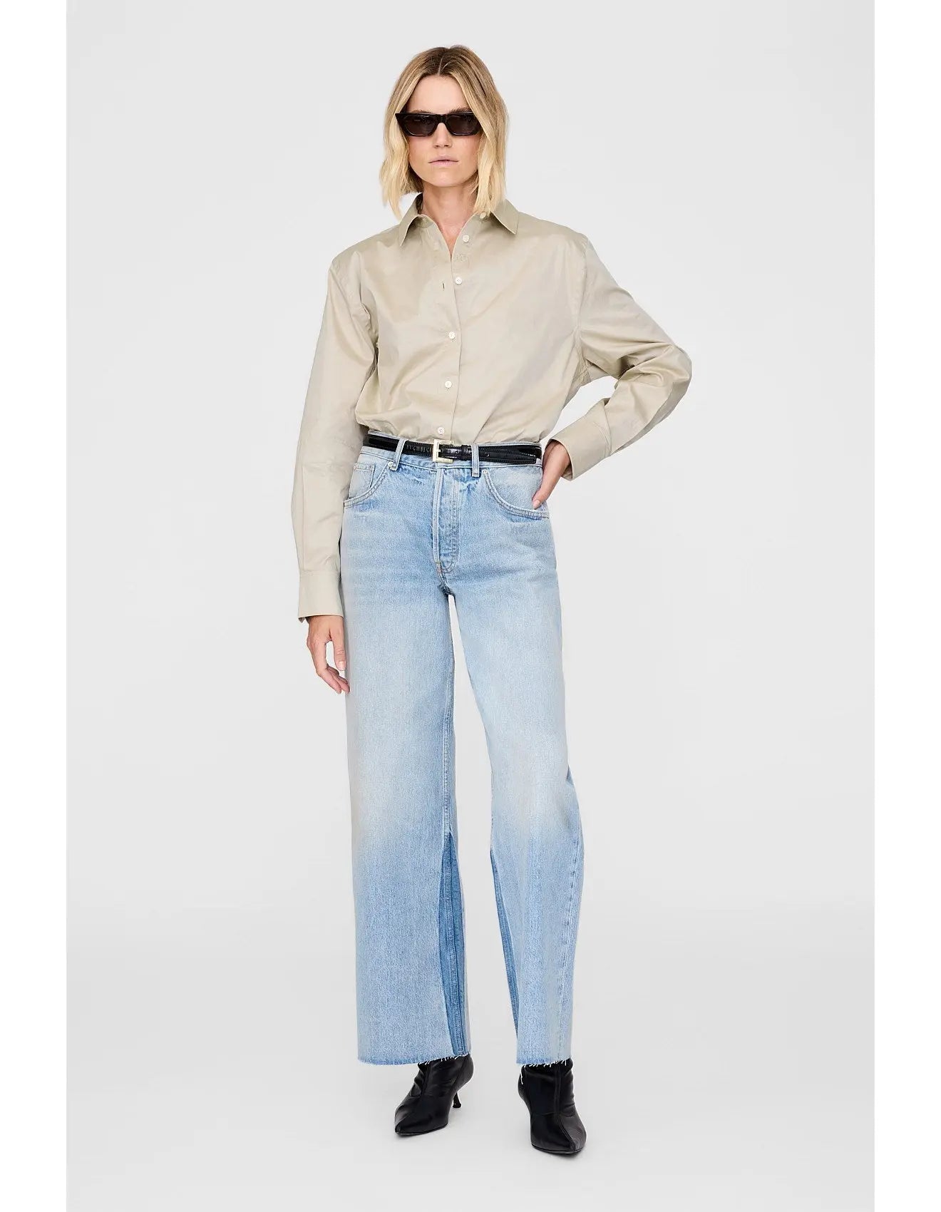 Essie Shirt in Taupe Anine Bing
