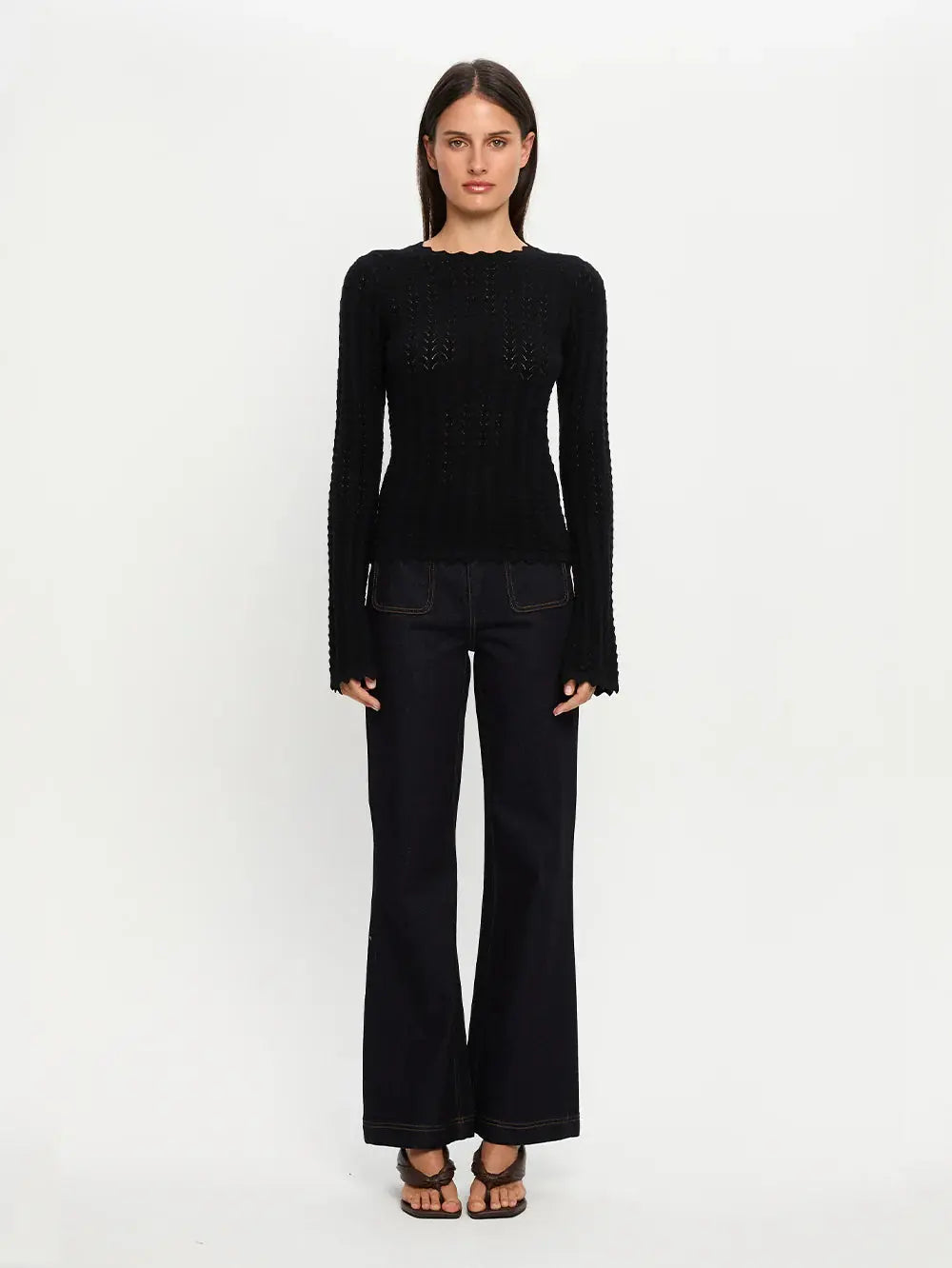 Logan Knit Top in Black Kivari