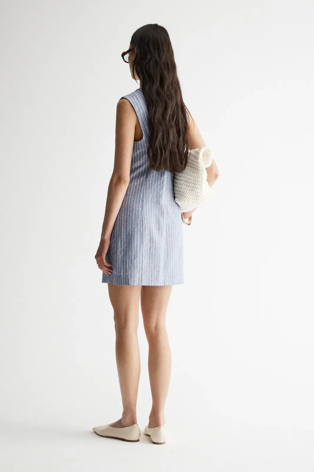 Venice Dress in Blue Stripe Elka Collective