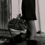 Brown Suede Mila Medium Tote