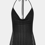 Azaria Halter Neck in Black Sir.