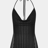Azaria Halter Neck in Black Sir.