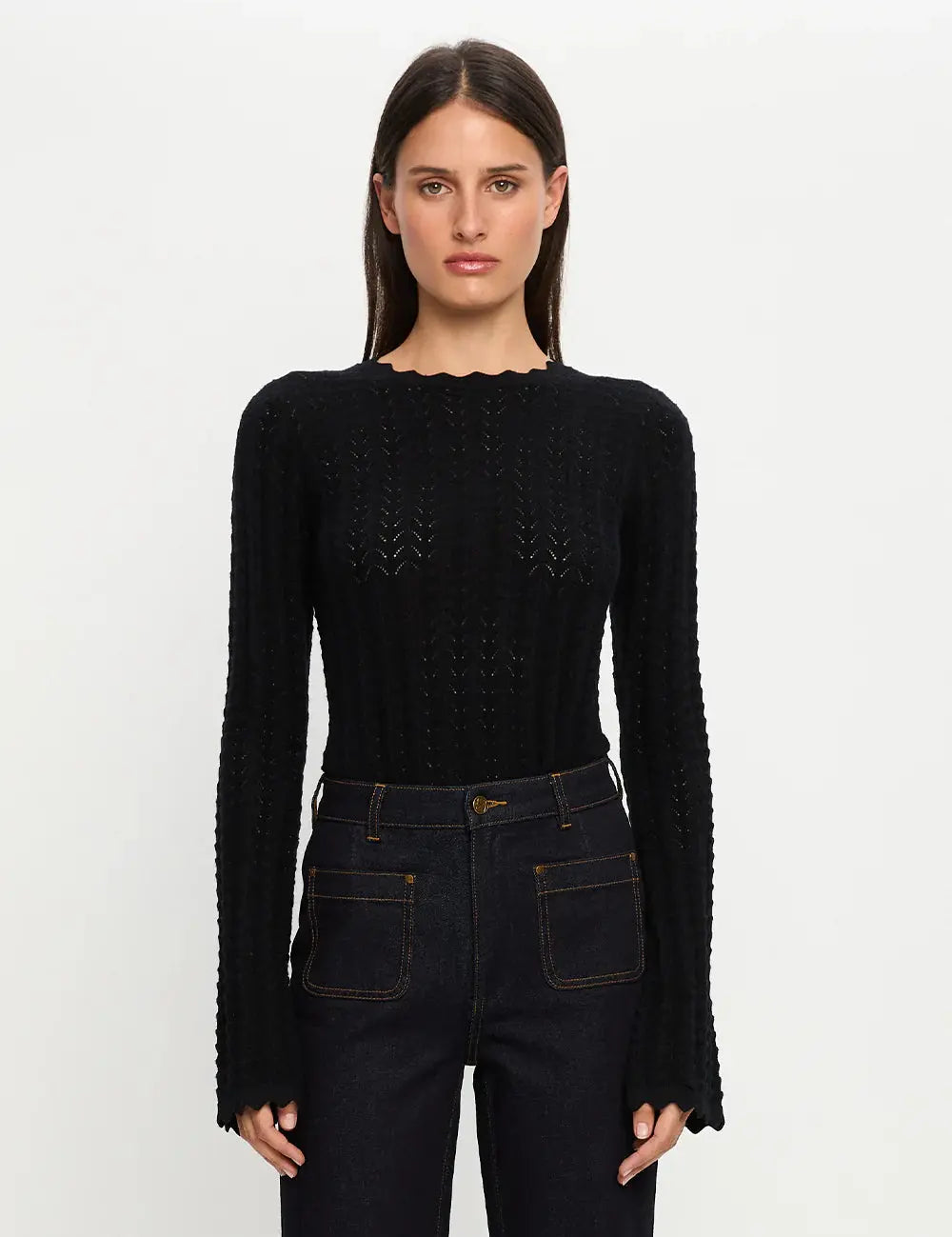 Logan Knit Top in Black Kivari