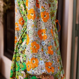 Orange Blossom Spliced Mini Dress