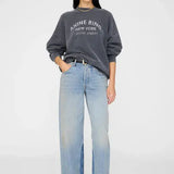 Miles Sweatshirt NY in Washed Black