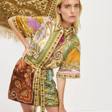 Clemenza Spliced Mini Dress Alemais