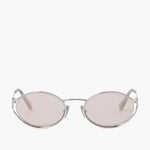 Logo Metal Oval Sunglasses by Miu Miu Miu Miu