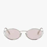 Logo Metal Oval Sunglasses by Miu Miu Miu Miu