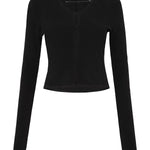 Slim Fit Cutout Detail Rib Top Bassike