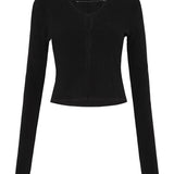 Slim Fit Cutout Detail Rib Top Bassike