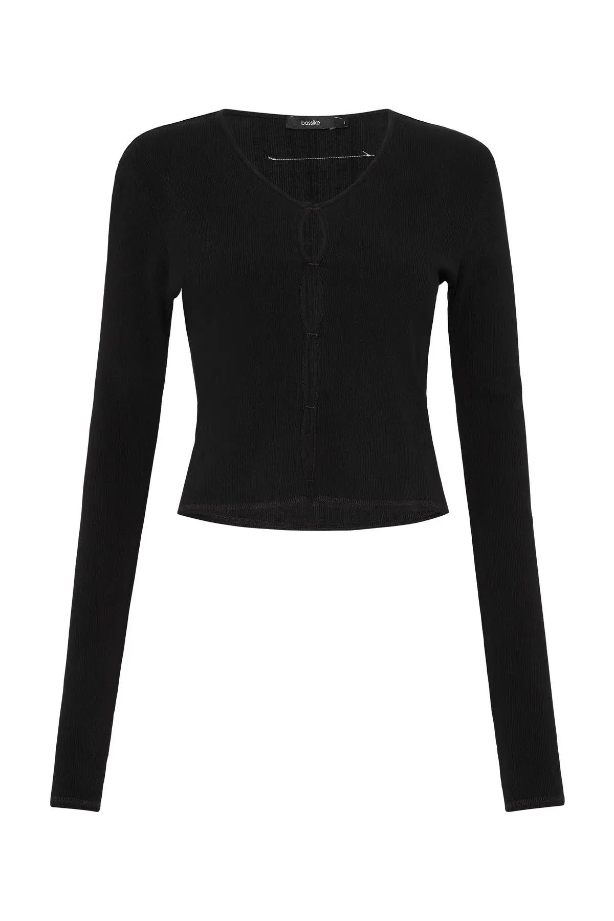 Slim Fit Cutout Detail Rib Top Bassike
