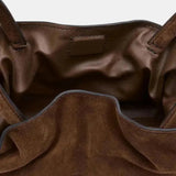 Brown Suede Mila Mini Tote
