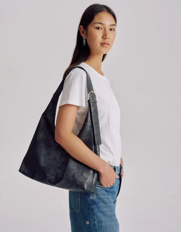 Anya Tote in Charcoal Patchwork Brie Leon