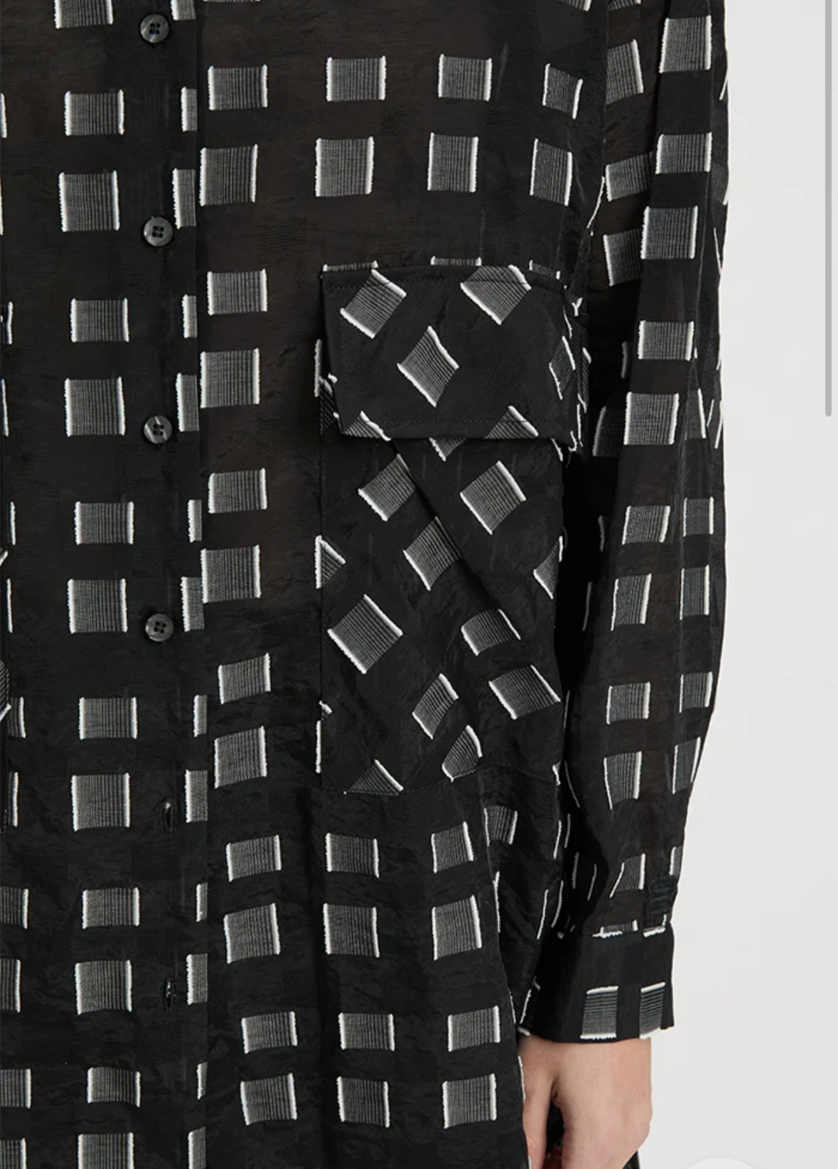 Knox Shirt in Black Blanca