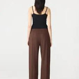 Pinstitch Detail Pant in Carob