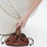 Brown Suede Mila Mini Tote