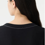 Longline T-Shirt Dress in Black BASSIKE