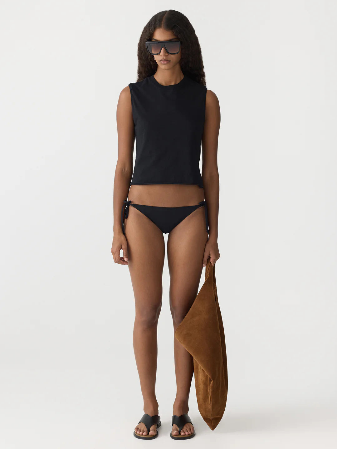 Raw Edge Baby Tank in Black BASSIKE