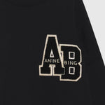 Miles Oversized Sweatshirt Letterman in Black Anine Bing