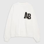 Miles Oversized Sweatshirt Letterman in Off White Anine Bing