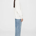 Miles Oversized Sweatshirt Letterman in Off White Anine Bing