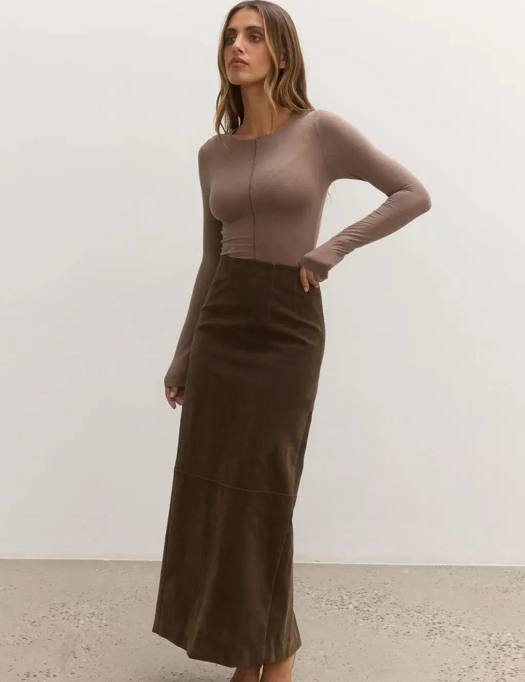 Shyla Skirt in Saddle Bayse Brand