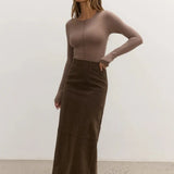 Shyla Skirt in Saddle Bayse Brand
