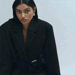 Bea Belted Blazer in Black One of Others