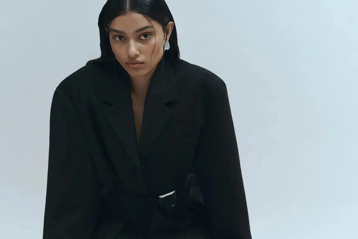 Bea Belted Blazer in Black One of Others