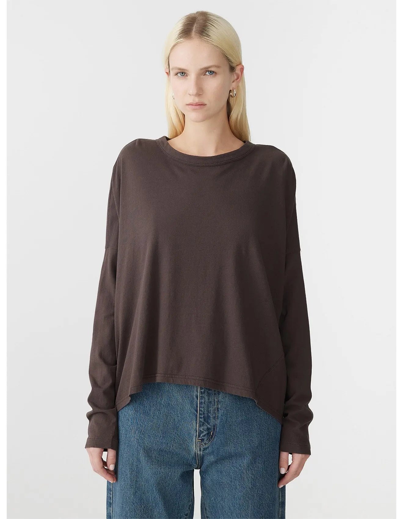 Oversized long sleeve top by bassike at clothlifestyle boutique