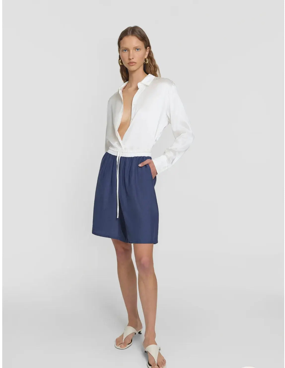 Limelight Short in Navy Cupro Viktoria + Woods