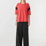 Dyed oversized rib detail t.shirt Bassike