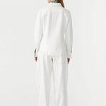 Denim Darted Western Shirt in White