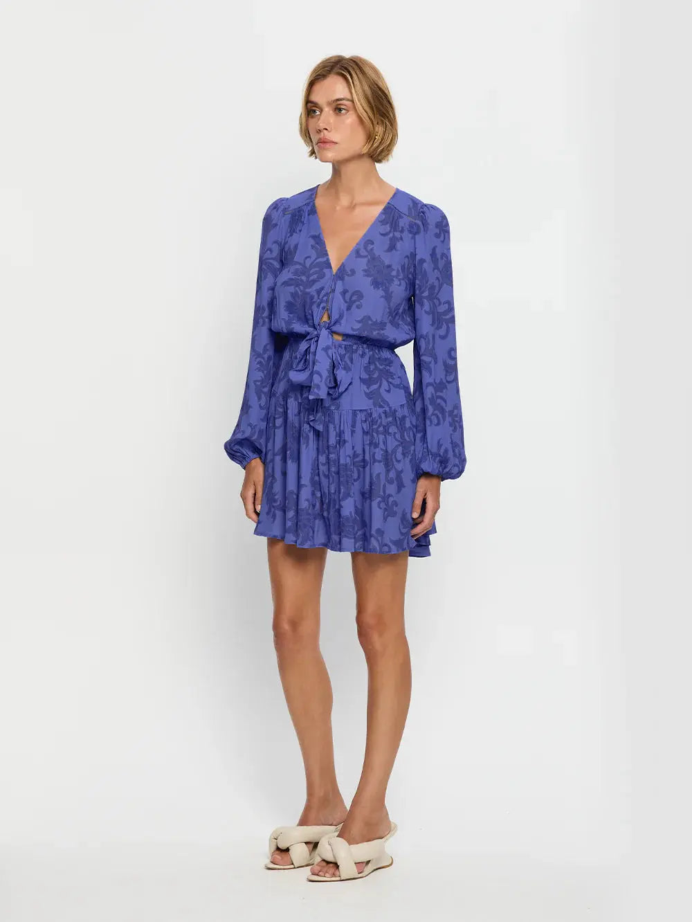 Jamie Tie Front Mini Dress Kivari