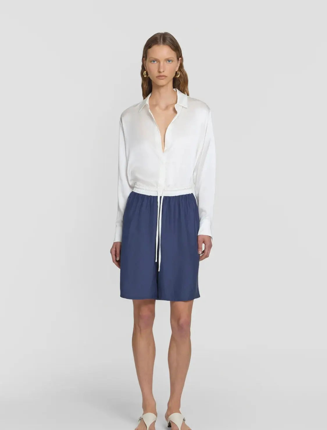Limelight Short in Navy Cupro Viktoria + Woods