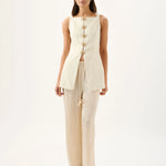 Estella Vest in Ivory Roame