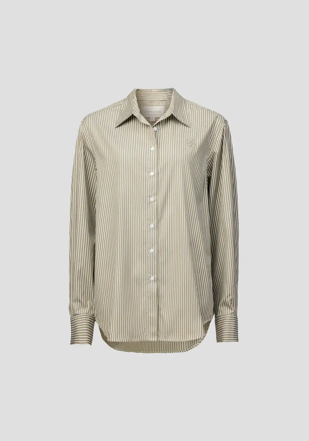 Trinity Shirt in Green Stripe Viktoria + Woods