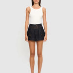 Celene Denim Short in Raw Kivari