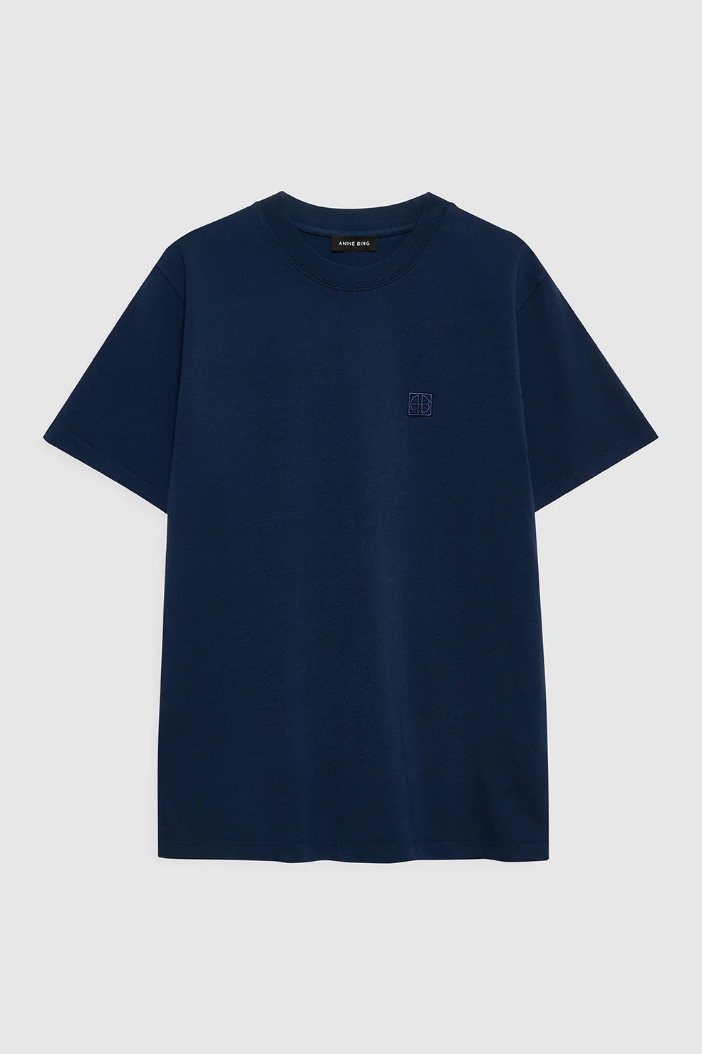 Lili Tee Framed Monogram in Washed Navy Anine Bing