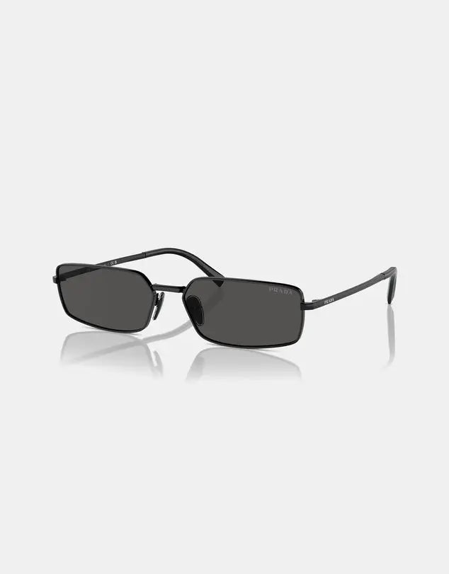 Prada Rectangular Metal Sunglasses Prada